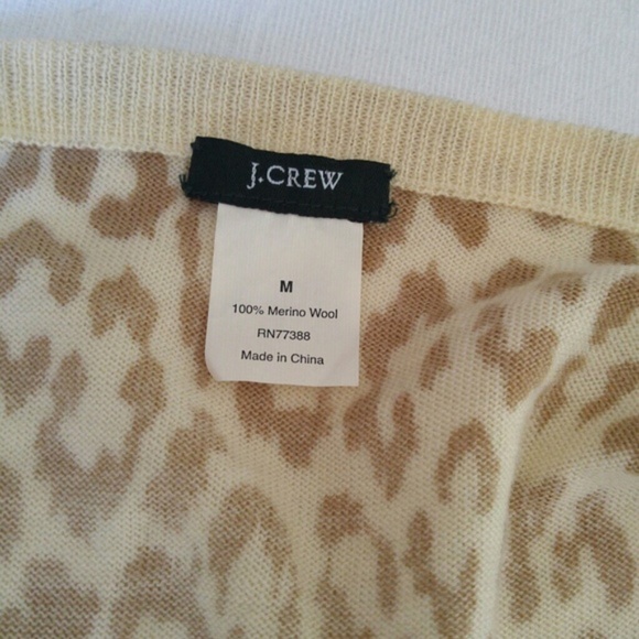 ⭐J. Crew Animal Print Merino Wool Cardigan - Picture 6 of 6
